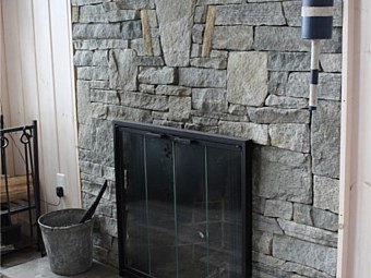 Black river mica ashlar - fireplace